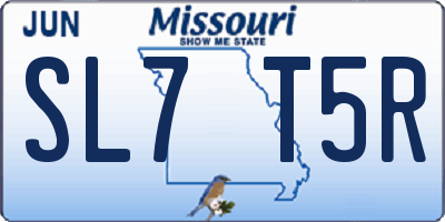 MO license plate SL7T5R