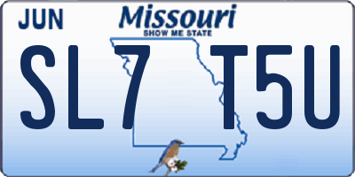 MO license plate SL7T5U