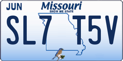 MO license plate SL7T5V