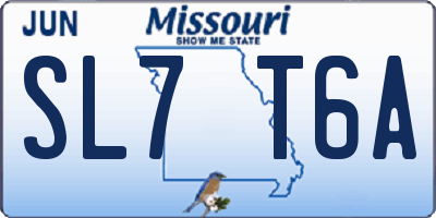 MO license plate SL7T6A