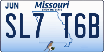 MO license plate SL7T6B