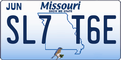MO license plate SL7T6E
