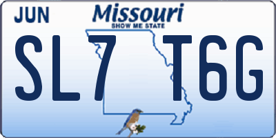 MO license plate SL7T6G