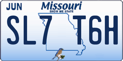 MO license plate SL7T6H