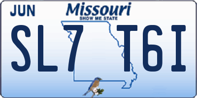 MO license plate SL7T6I