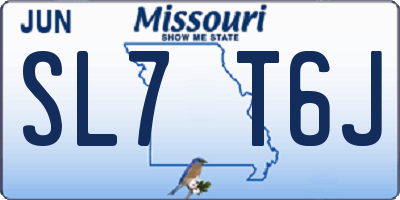 MO license plate SL7T6J
