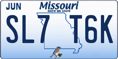 MO license plate SL7T6K
