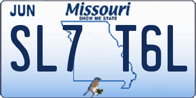 MO license plate SL7T6L