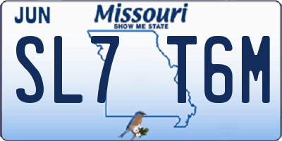 MO license plate SL7T6M