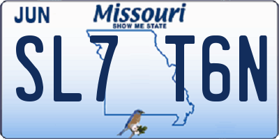 MO license plate SL7T6N