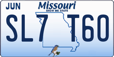 MO license plate SL7T6O
