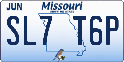 MO license plate SL7T6P