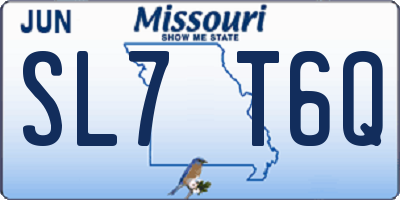 MO license plate SL7T6Q