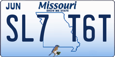MO license plate SL7T6T