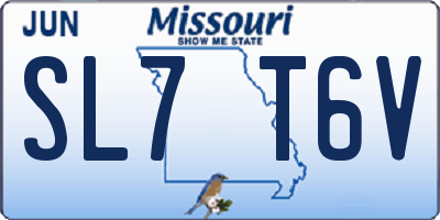 MO license plate SL7T6V