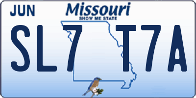 MO license plate SL7T7A