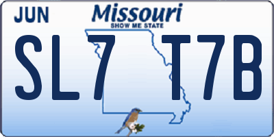 MO license plate SL7T7B