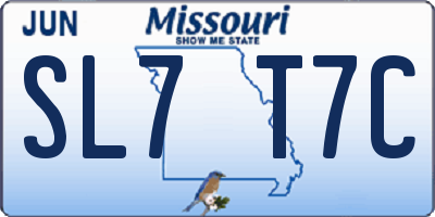 MO license plate SL7T7C