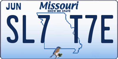 MO license plate SL7T7E