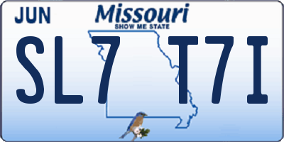 MO license plate SL7T7I