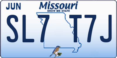 MO license plate SL7T7J