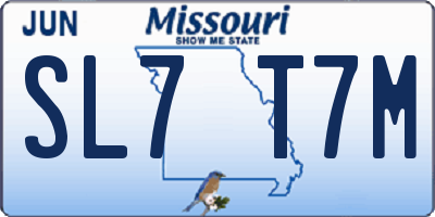 MO license plate SL7T7M