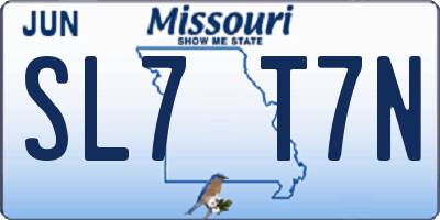 MO license plate SL7T7N