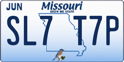 MO license plate SL7T7P