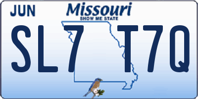 MO license plate SL7T7Q
