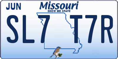 MO license plate SL7T7R