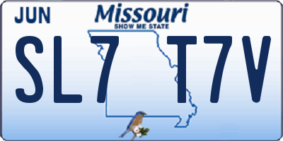 MO license plate SL7T7V