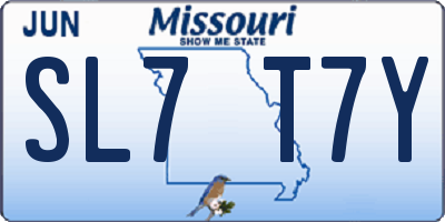 MO license plate SL7T7Y