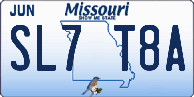 MO license plate SL7T8A