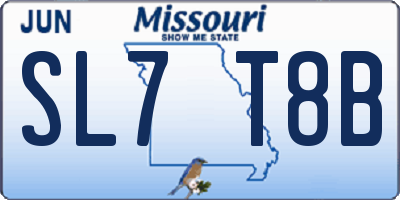 MO license plate SL7T8B