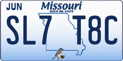 MO license plate SL7T8C
