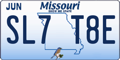 MO license plate SL7T8E