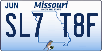 MO license plate SL7T8F