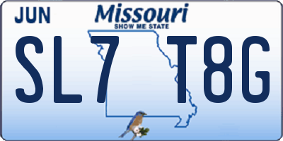 MO license plate SL7T8G