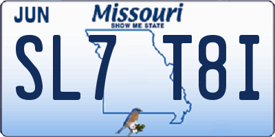 MO license plate SL7T8I
