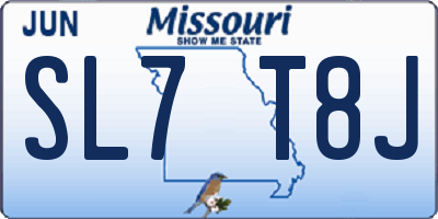 MO license plate SL7T8J