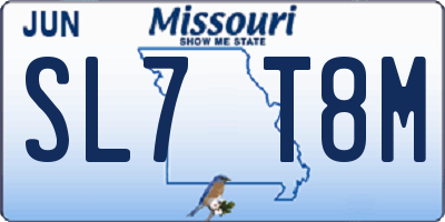 MO license plate SL7T8M