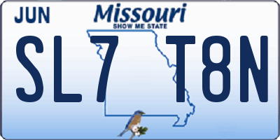 MO license plate SL7T8N