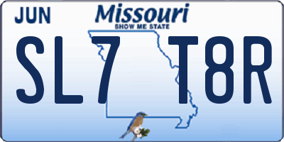 MO license plate SL7T8R