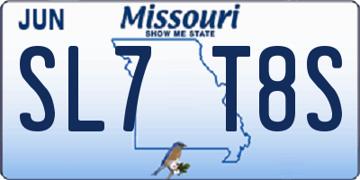 MO license plate SL7T8S