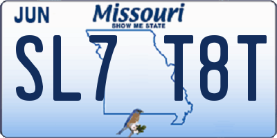 MO license plate SL7T8T