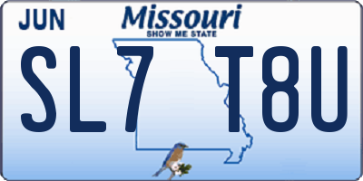 MO license plate SL7T8U