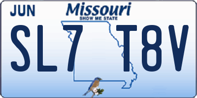 MO license plate SL7T8V