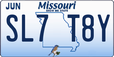 MO license plate SL7T8Y