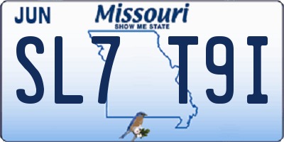 MO license plate SL7T9I