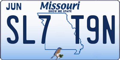 MO license plate SL7T9N